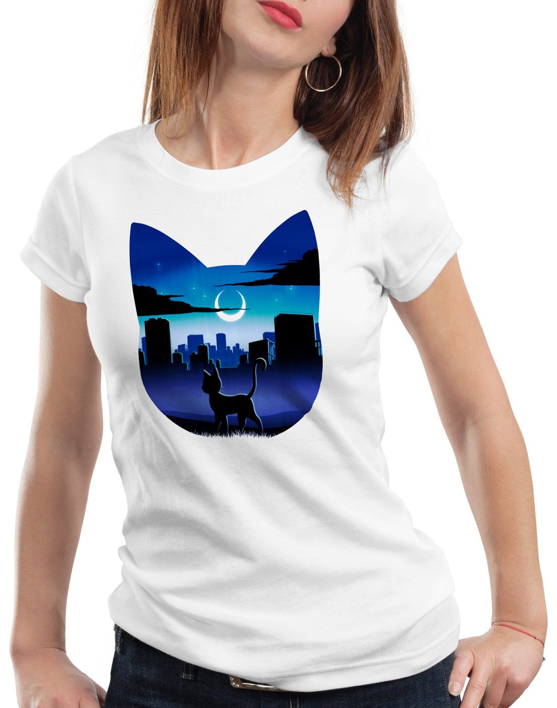 style3 T-Shirt Luna Cityscape sailor moon günstig online kaufen