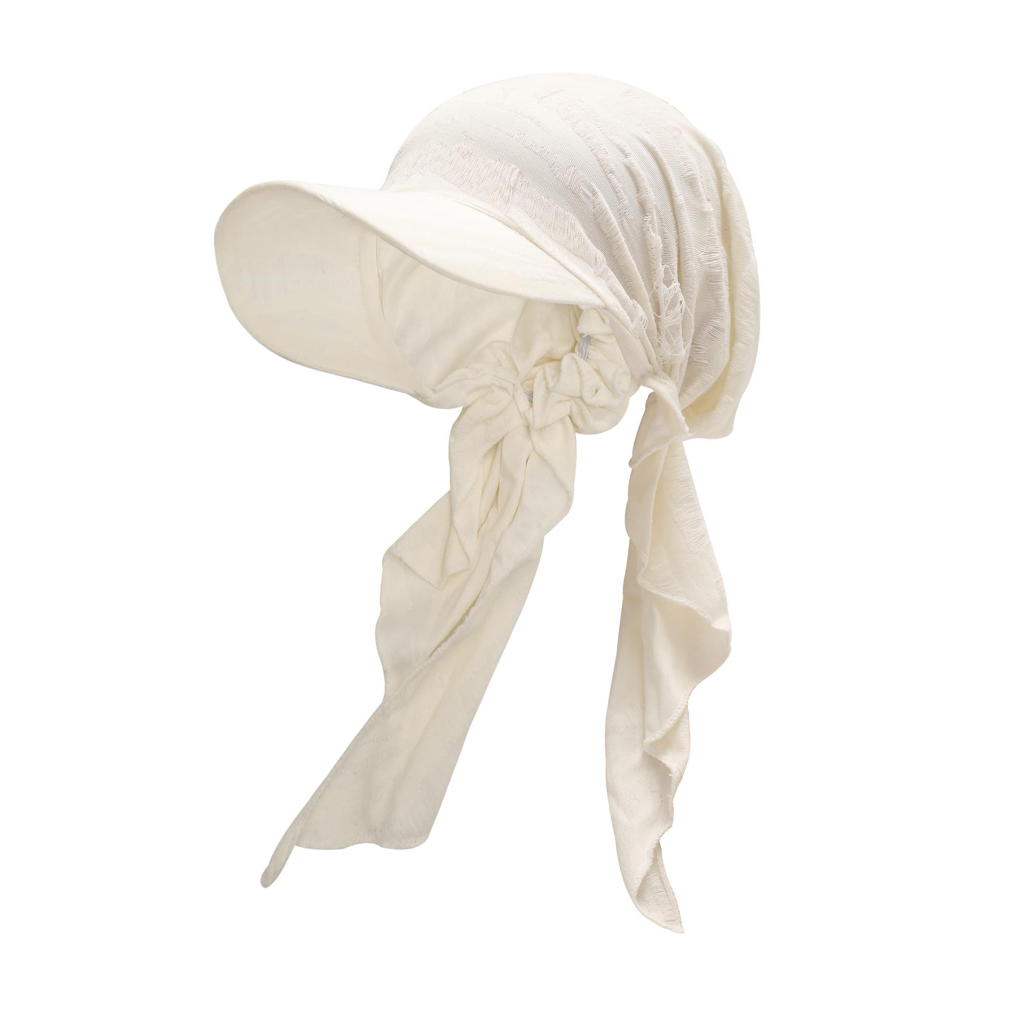 Visor Damen Turban Mütze mit Schirm – Leichte Sommer Beanie für Haarverlust