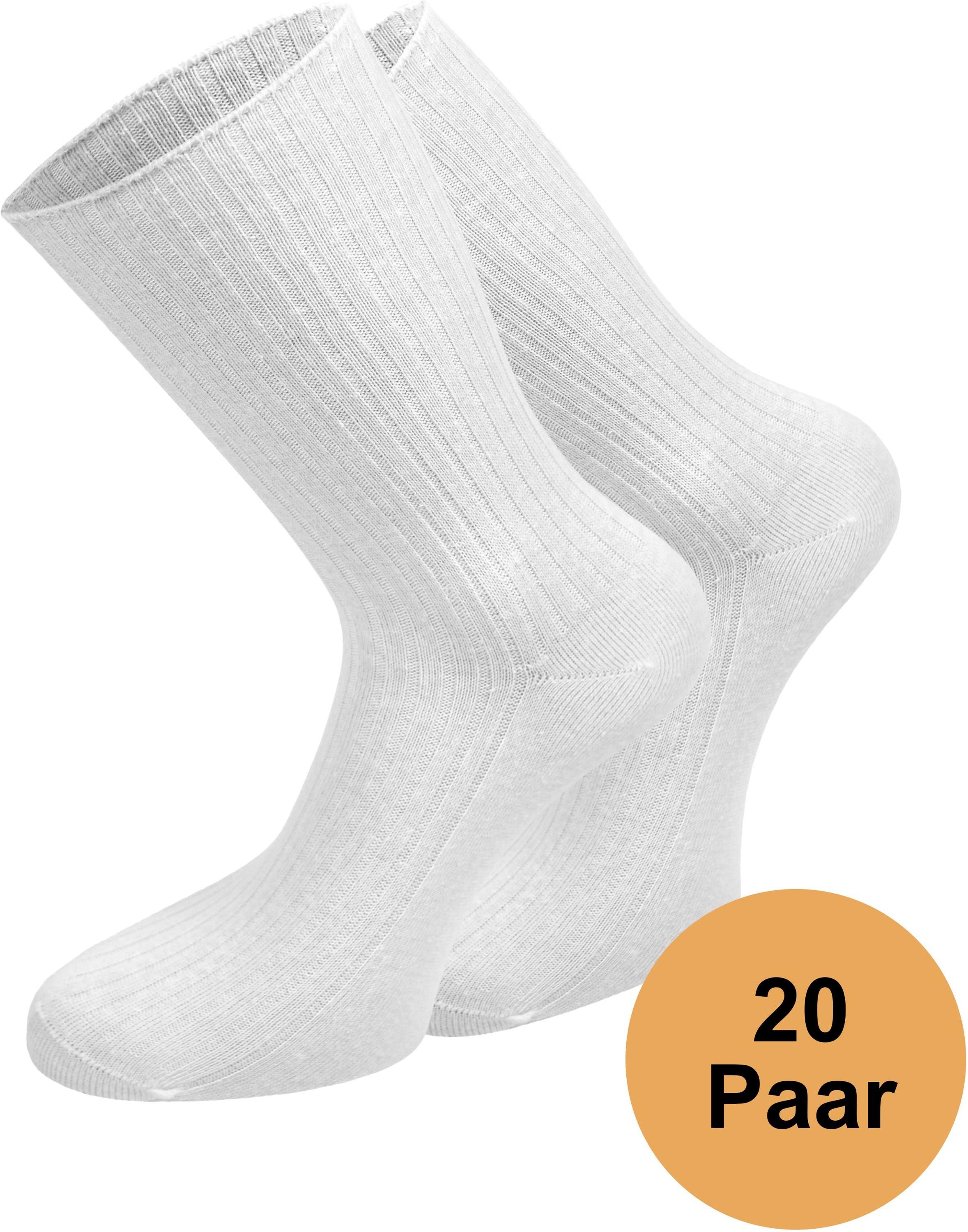 normani Diabetikersocken 20 Paar Baumwollsocken Unisex (20 Paar) Hygienisch Geruchshemmend Atmungsaktiv ohne einschneidendes Bündchen