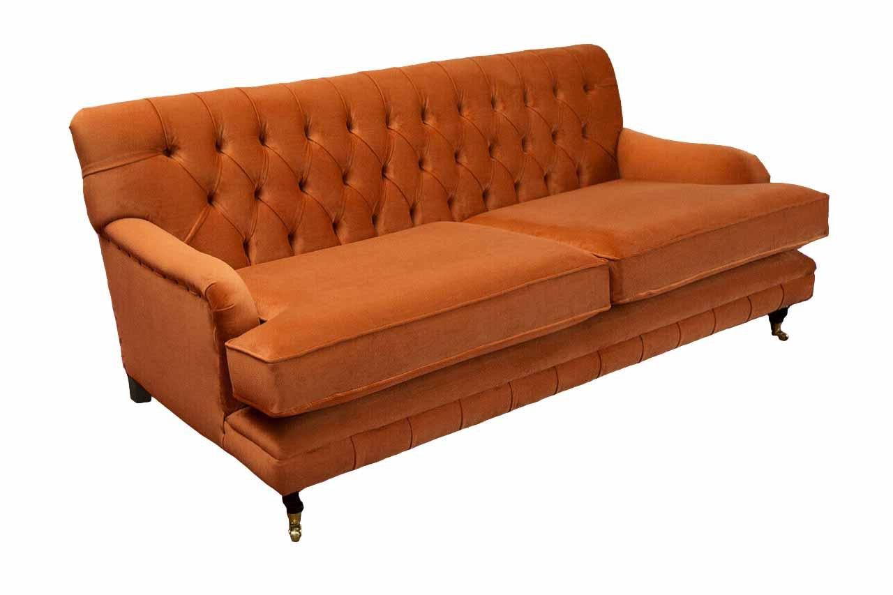 Xlmoebel Chesterfield-Sofa Luxus-Polstersofa im eleganten Chesterfield-Design aus Textil, Sofa, Hergestellt in Europa