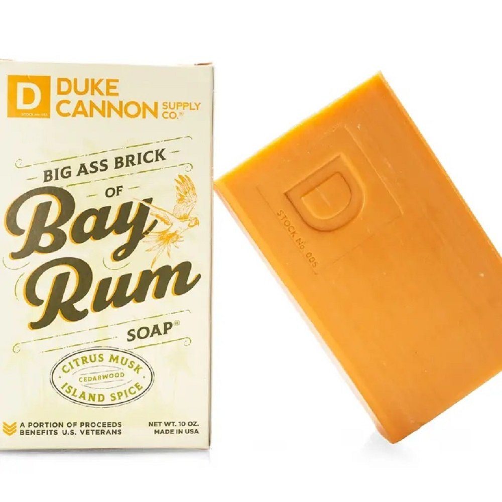 Seifenstück Duke Echte USA, of Cannon Feste Duschseife Big den Ass Männerseife gr Soap Bay Brick 300 Rum- aus