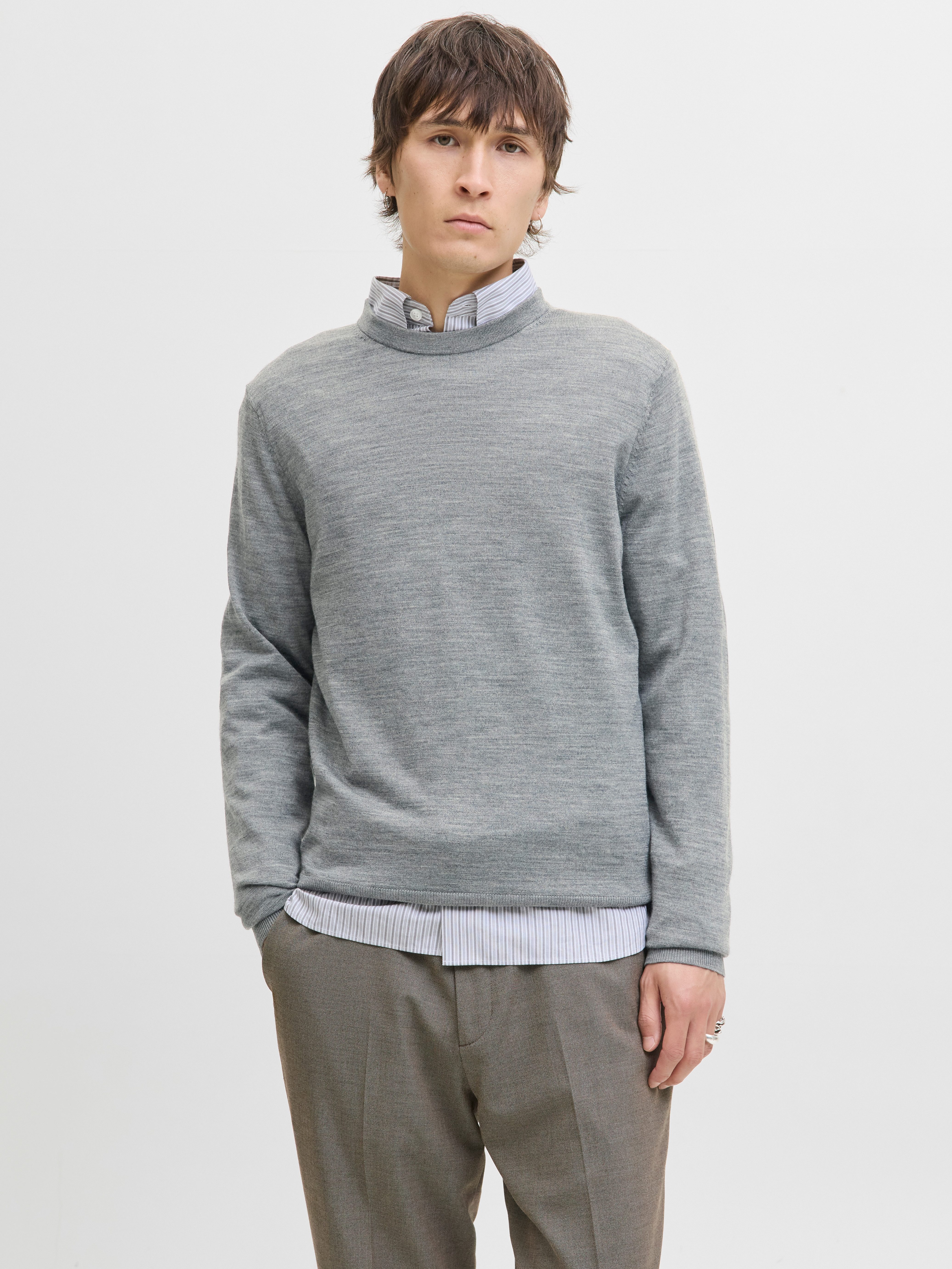 Jack & Jones Rundhalspullover JPRBLAMARK MERINO KNIT CREW NECK LN günstig online kaufen