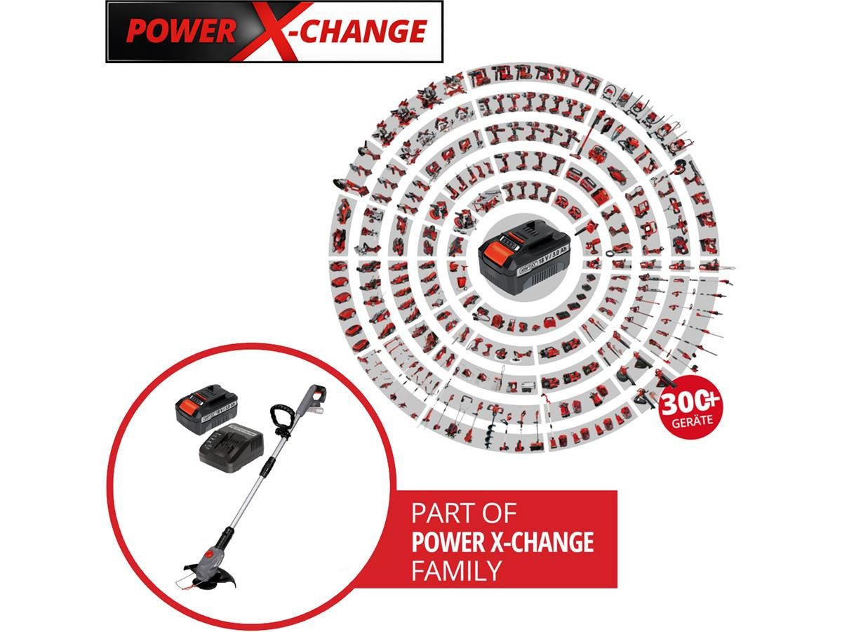 KRAFTIXX® Rasentrimmer-Deflektor KX-ART 1826 Li, Set 23-St. Inkl. 3,0 Ah Akku und Ladegerät), kompatibel mit Einhell Power X-Change Akkusystem – Bild 2 von 5