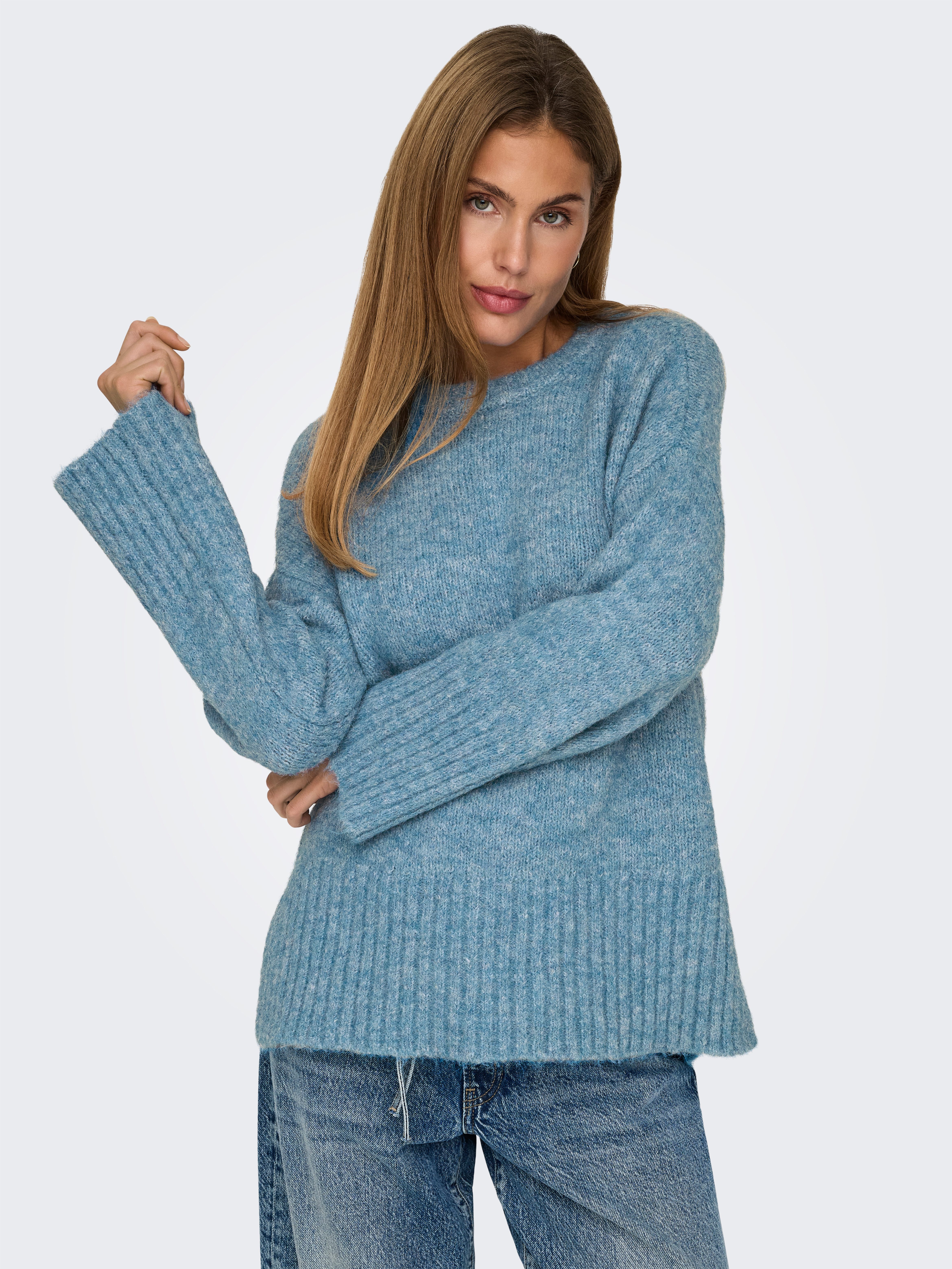 ONLY Rundhalspullover ONLMAGGIE LIFE LS LOOSE günstig online kaufen