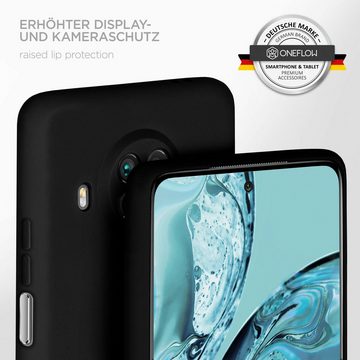 ONEFLOW Handyhülle Soft Case, Hülle aus Silikon, Schutzhülle Bumper, Backcover abdeckung, Silicon Handytasche, Silikonhülle, Schutz Cover, weiche Handyhülle - matt Schwarz