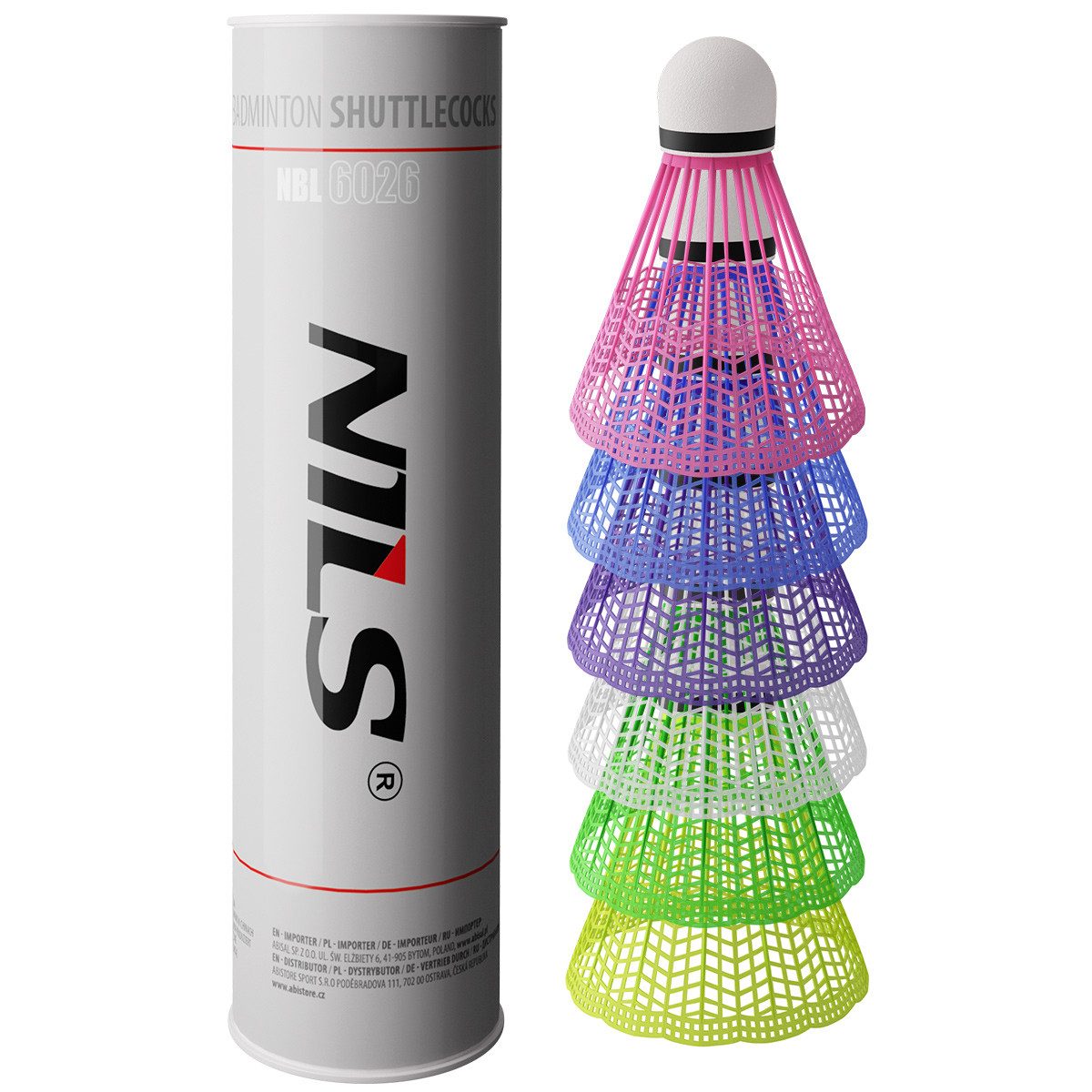Badmintonball NBL6026 Badmintonbälle 6er Set Nylon EVA