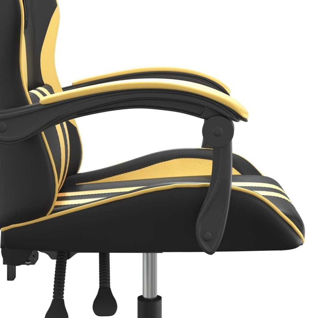Drehbar Kunstleder Gaming-Stuhl und Golden furnicato St) Schwarz (1