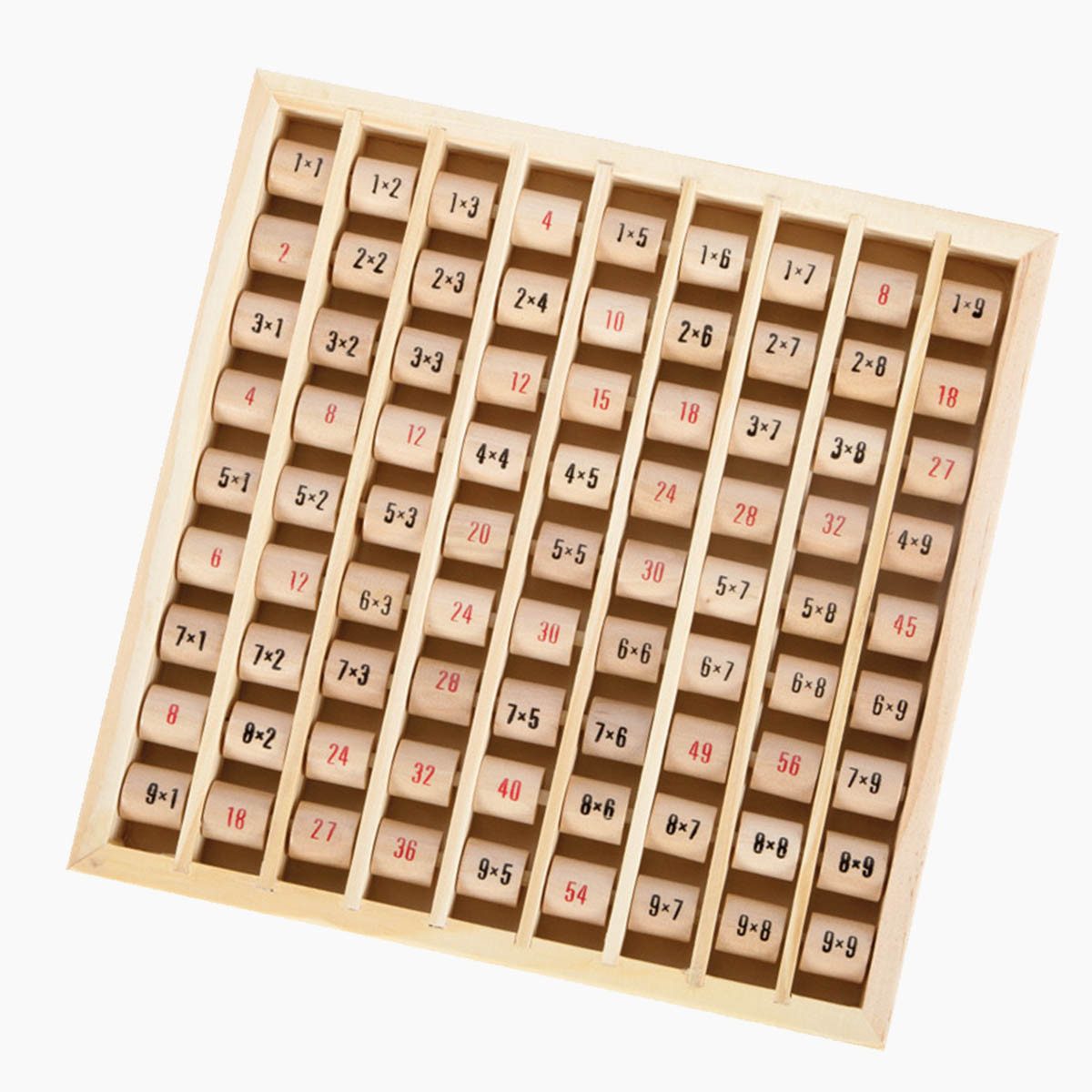 small foot GmbH & Co. KG Lernspielzeug Multiplizier-Tabelle (Packung, 1-St., set), Rechenaufgabe pro Walze mit entsprechender Lösung