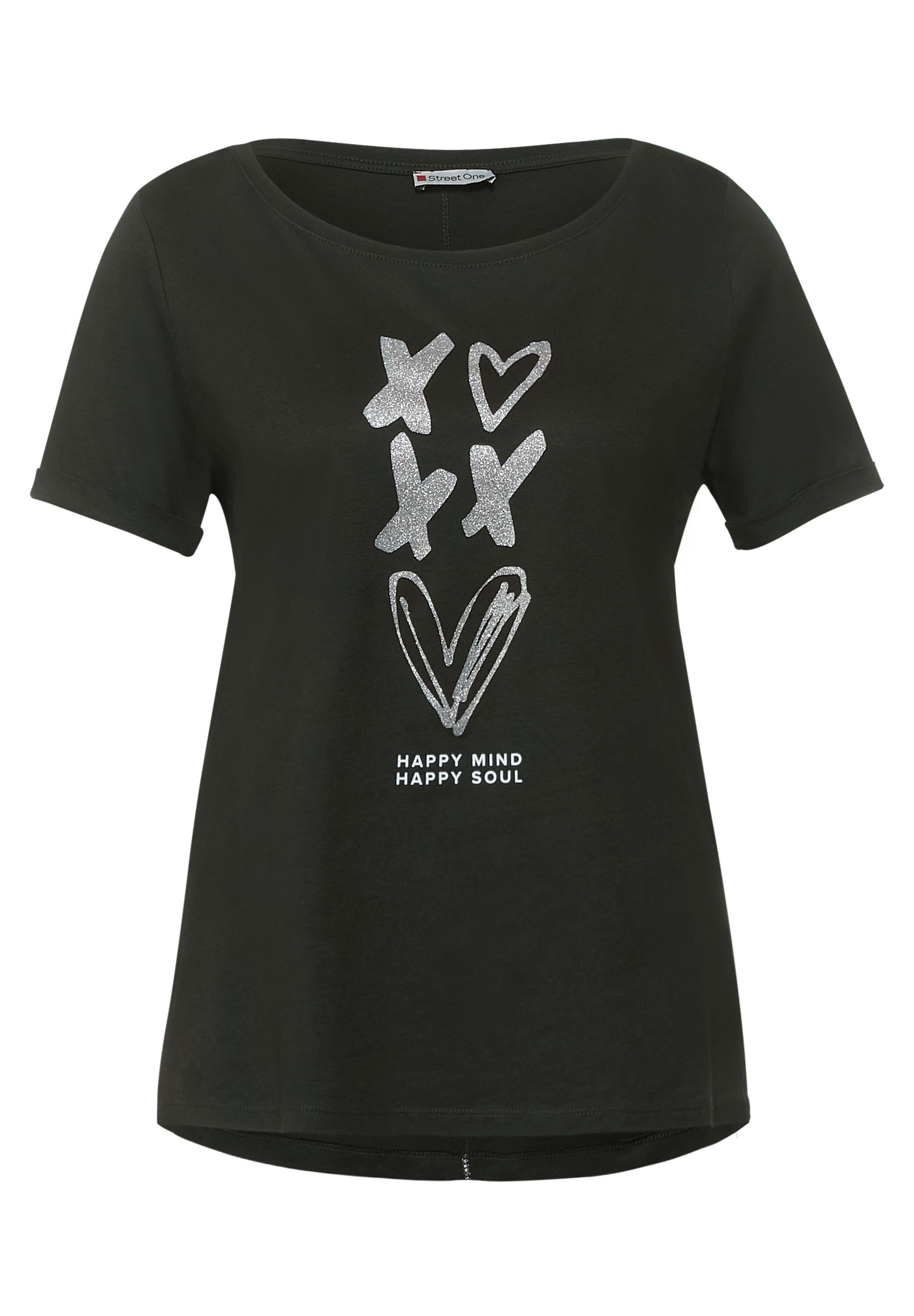 STREET ONE und bassy olive Print Wording mit T-Shirt