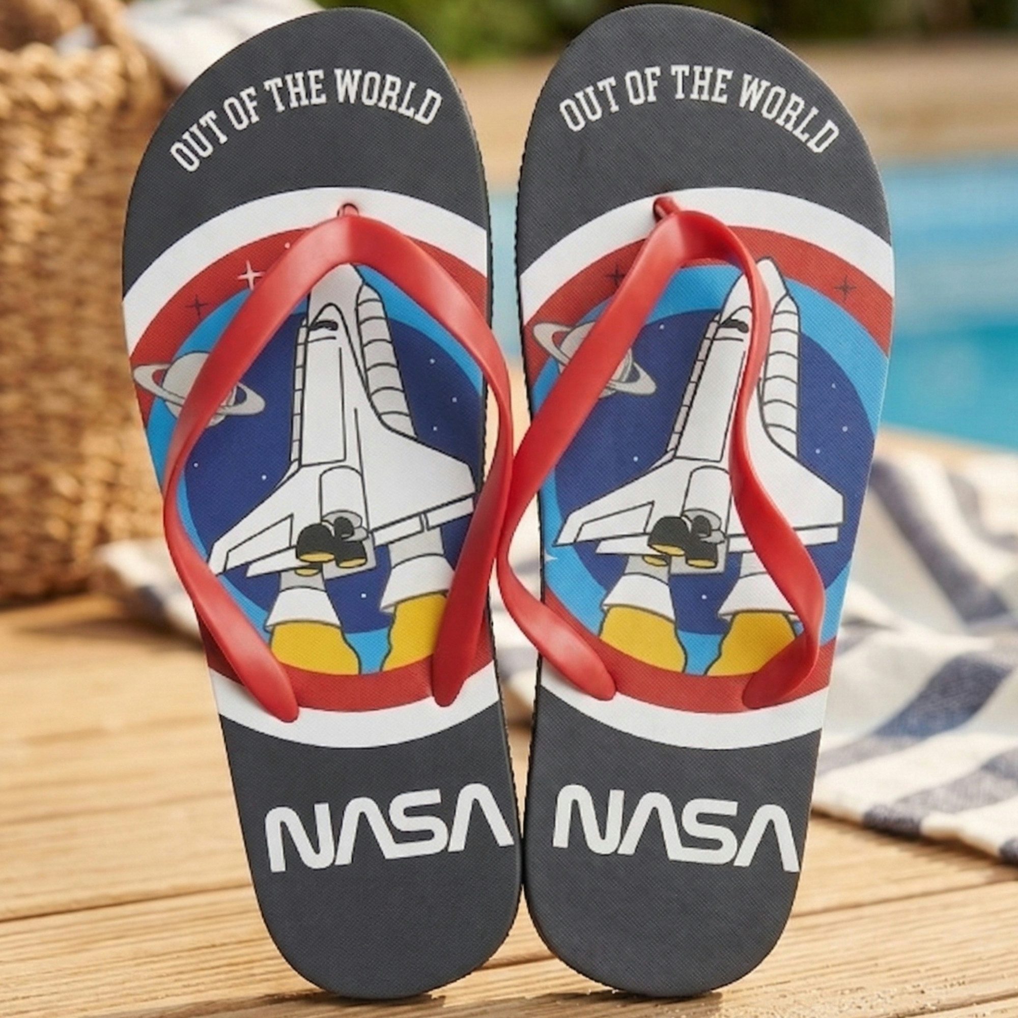 NASA NASA Space Center Jungen FlipFlops Sandalen Latschen Zehentrenner Gr. 34 bis 39