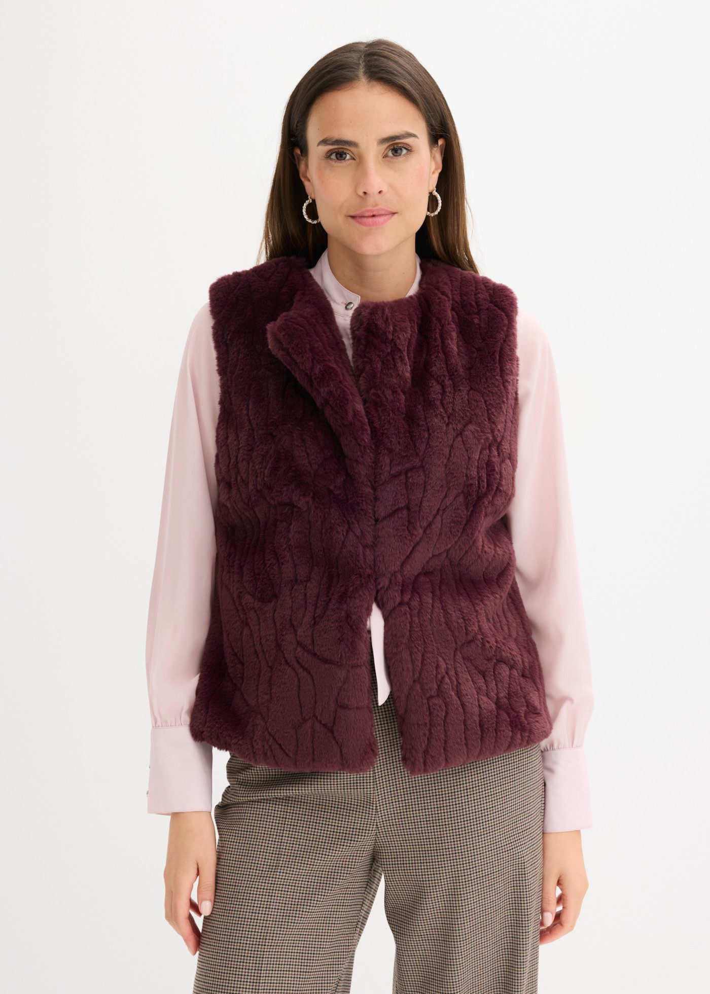 bonprix Fellimitatweste mit gerader Passform, aus Polyester