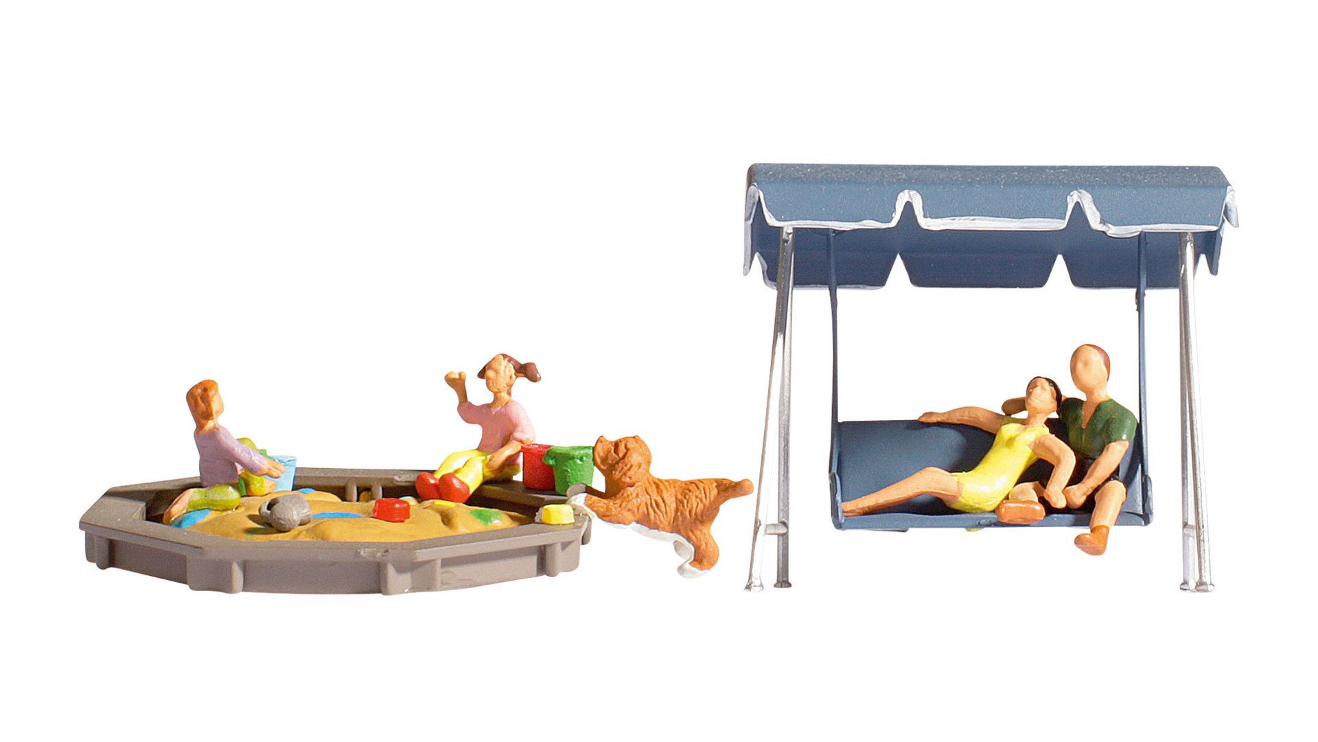 NOCH Dekofigur Eltern & Kinder, Figuren-Set H0 Maßstab 1:87 für M
