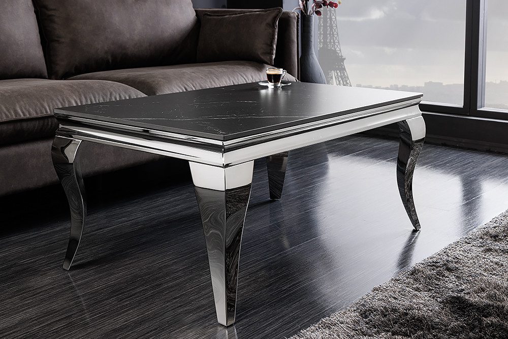 riess-ambiente Couchtisch MODERN BAROCK 100cm schwarz / silber (Einzelartik günstig online kaufen