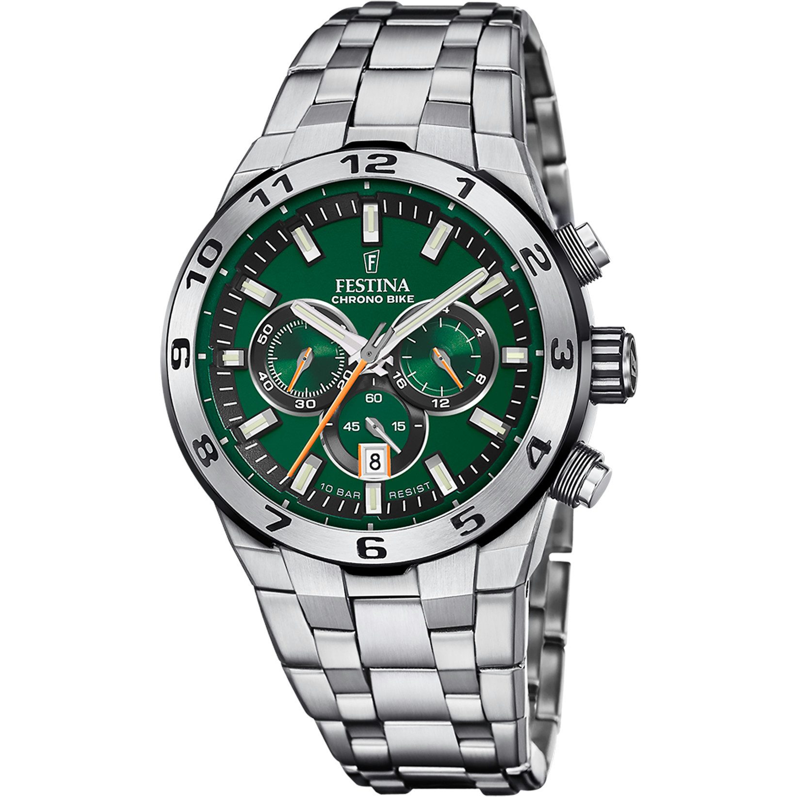 Chronograph Chrono Bike 2024 – Herrenuhr mit Edelstahlarmband, F20670/2