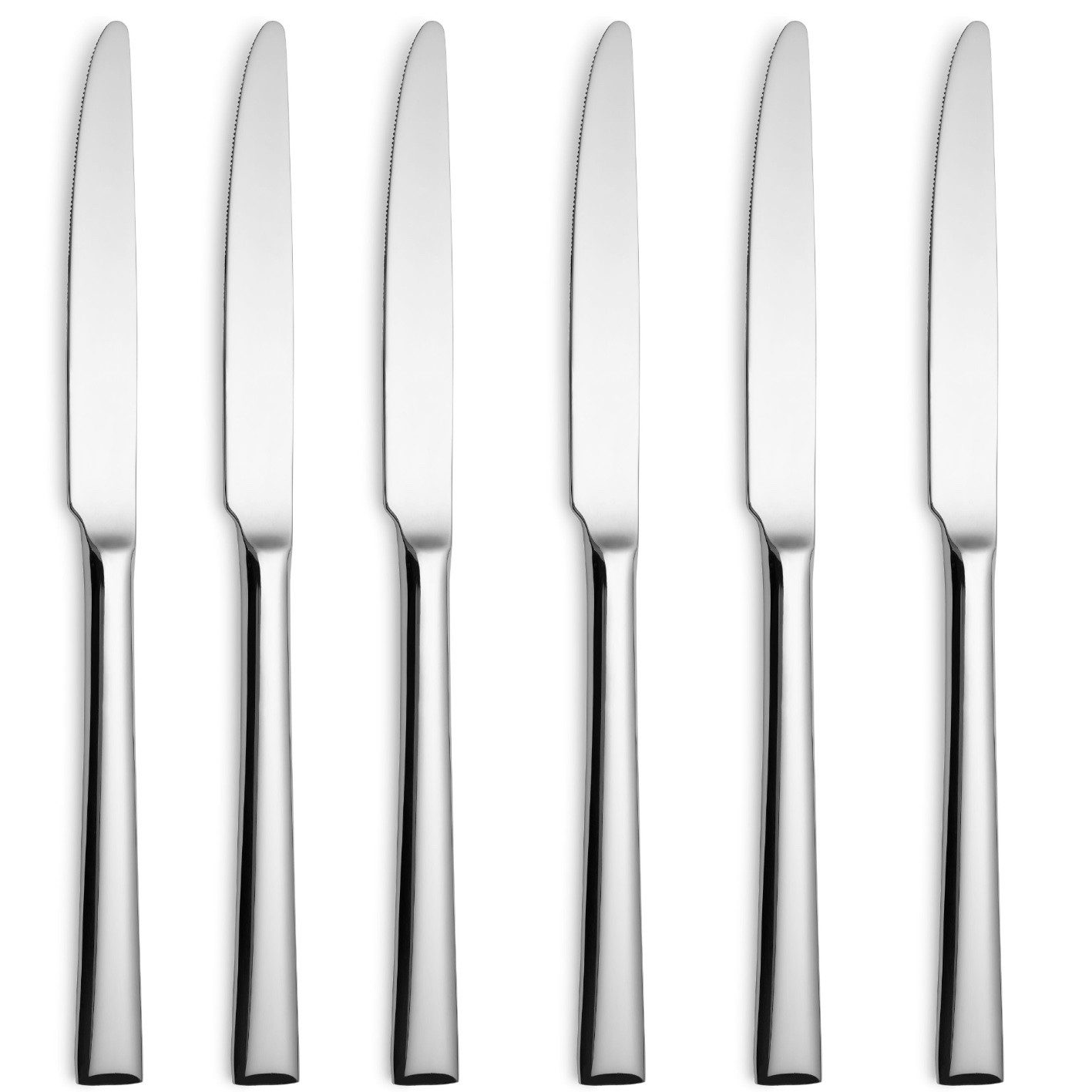Asphald Besteck-Set Invicta Design 6er Set Menümesser 18/10 Edelstahl (6-tlg), 6 Personen, Edelstahl 18/10, Spülmaschinenfest und Rostfrei