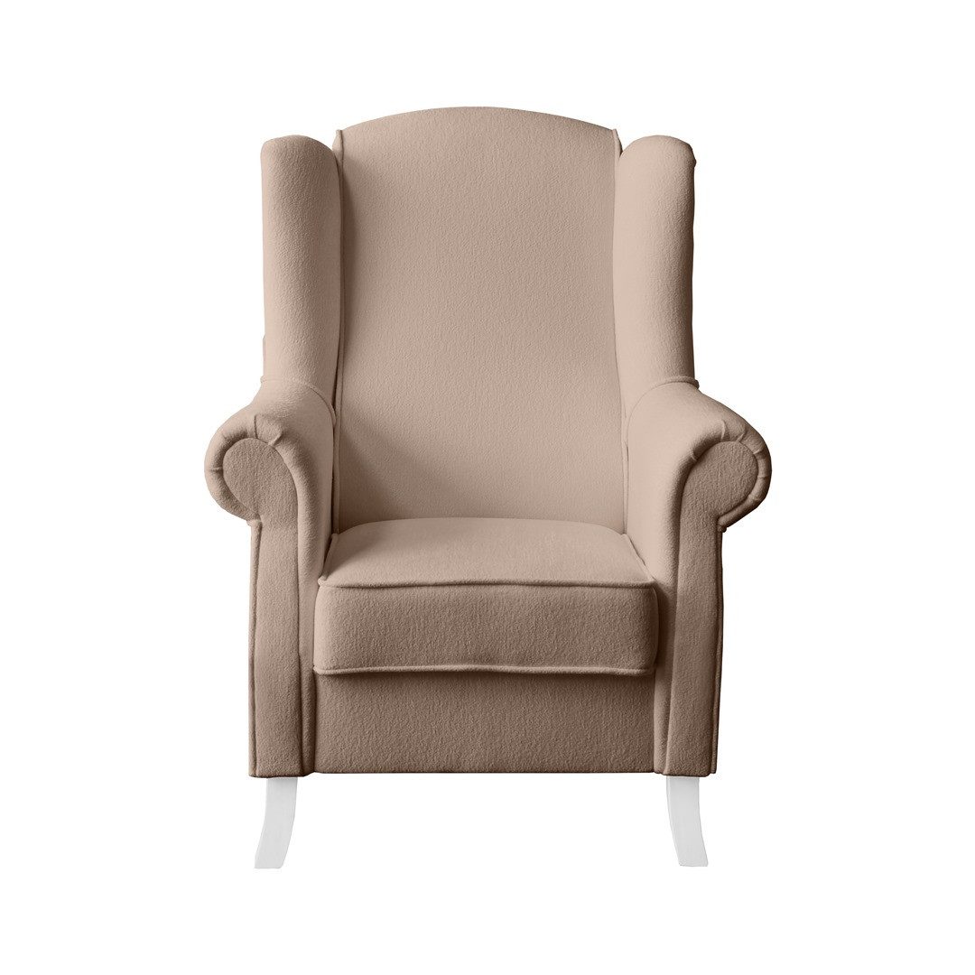 Beautysofa Ohrensessel LEONARDO Sessel Wohnzimmersessel, Fernsehsessel