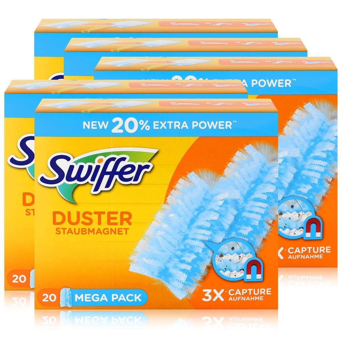 Swiffer Swiffer Staubmagnet Nachfüller (20 Tücher) (5er Pack) Reinigungstücher