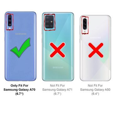 CoolGadget Schutzfolie Panzerfolie für Samsung Galaxy A70, (9H Härtegrad, 2x Schutzglas, 1xReinigungset), Displayfolie Panzer Schutzfolie 2 Stück für Samsung A70 Glas Folie