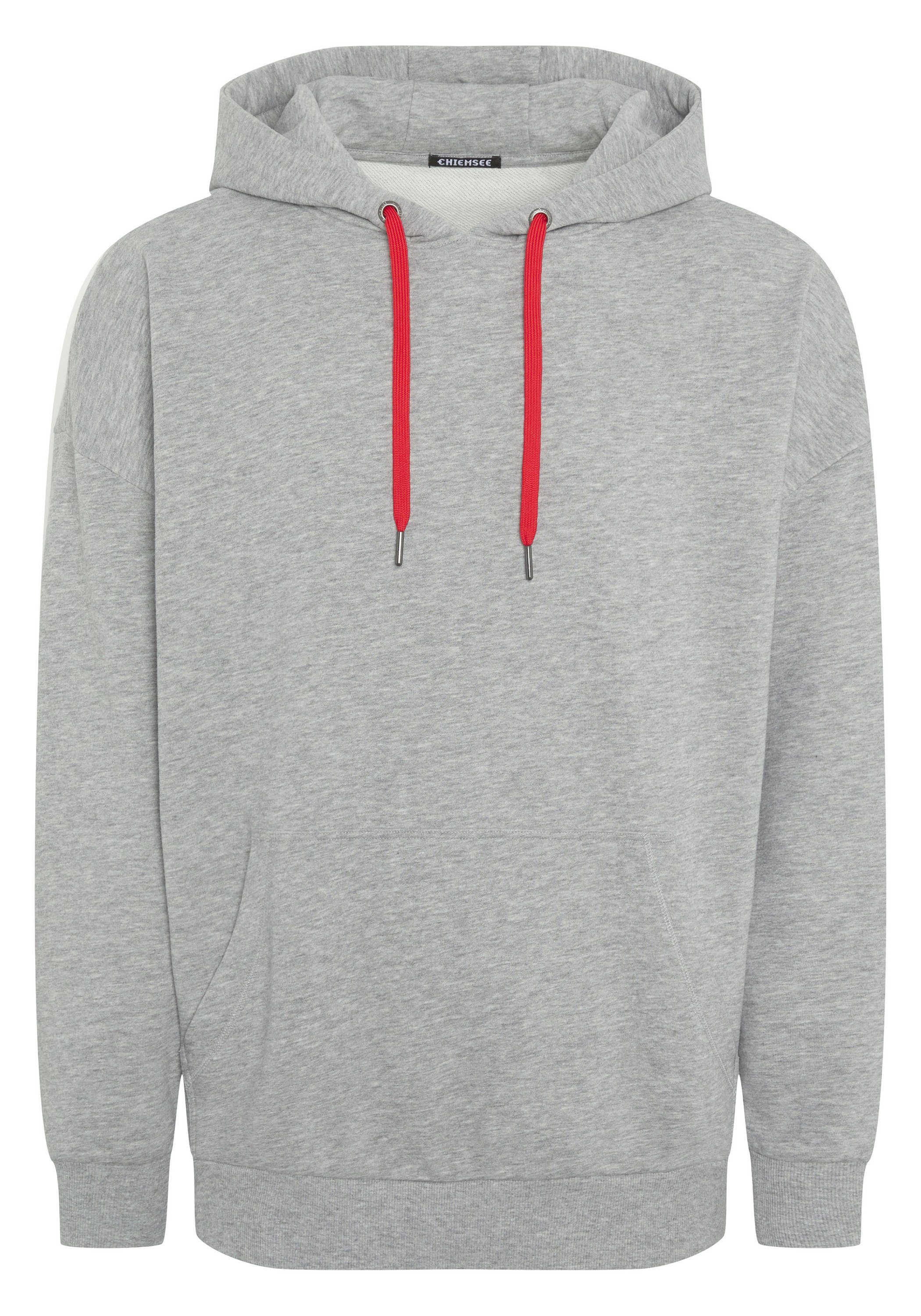 Chiemsee Kapuzensweatshirt Hoodie mit Print und Stitching 1 17-4402M Neutral Gray Melange