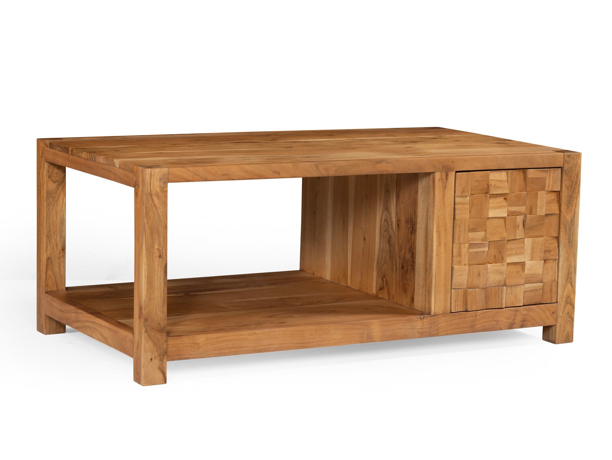 Moebel-Eins Couchtisch, KAIRO Couchtisch, Material Massivholz, Akazie massiv honigfarbig