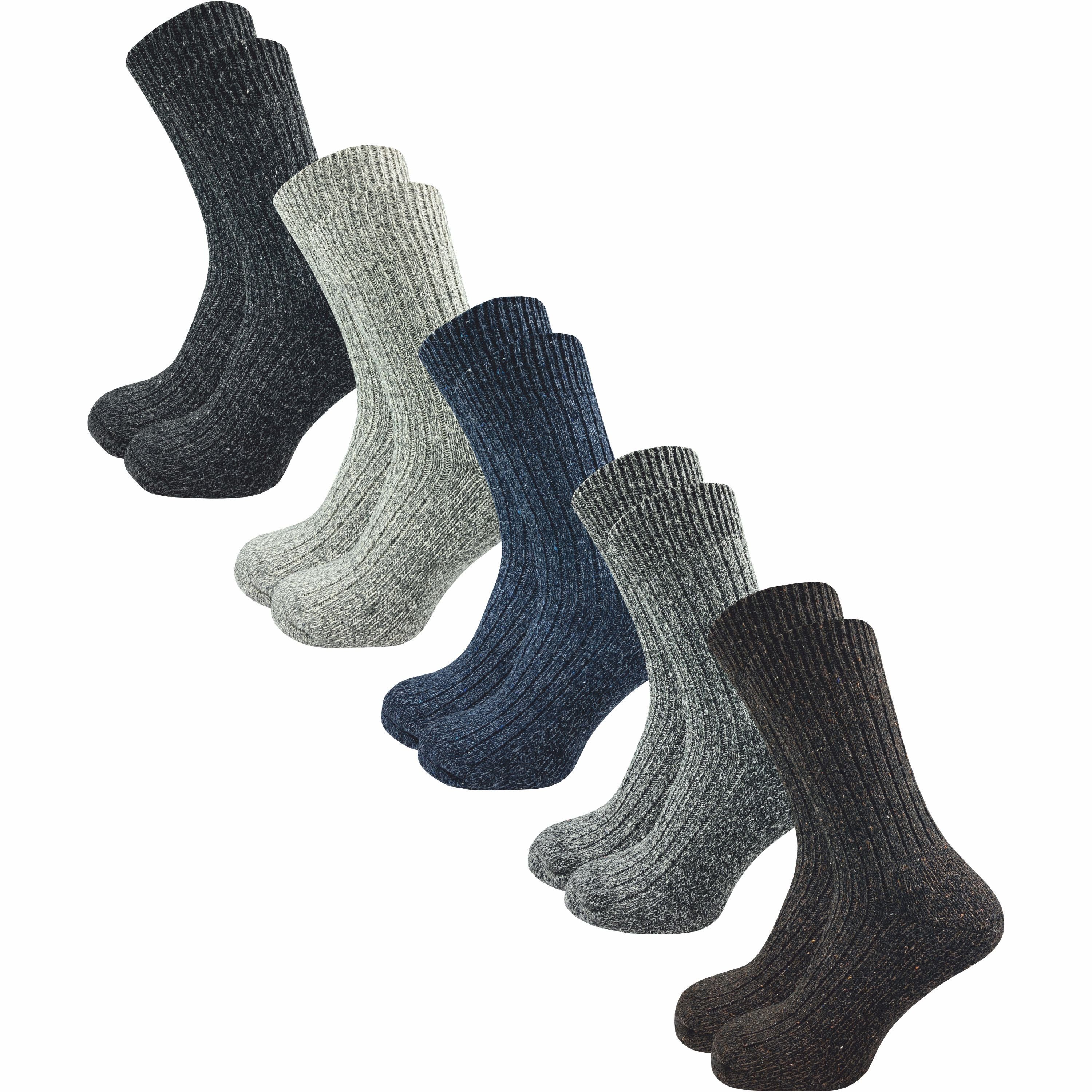 - Dickes mix 70% Füße Füße Wintersocken Paar) kalte GAWILO und - Wolle Herren aus warme Norwegersocken für Plüschsohle Fersenpolster Thermosocke (10 für gegen