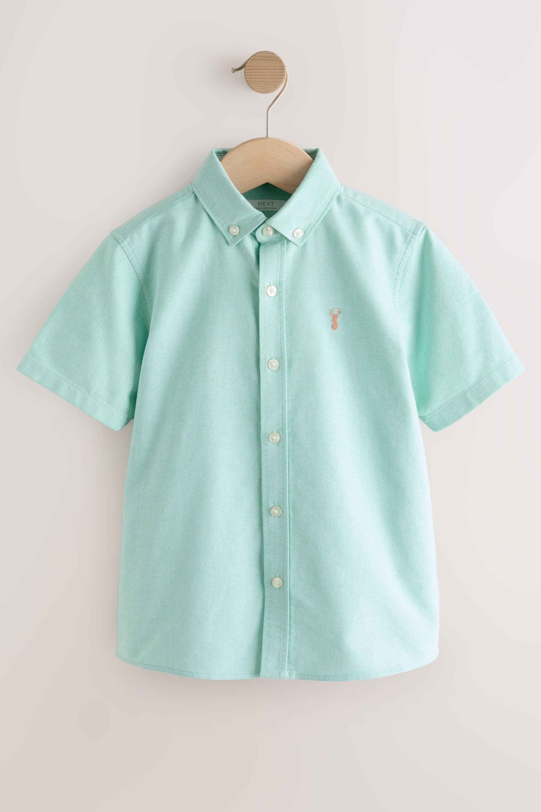 Next Kurzarmhemd Kurzärmliges, hochwertiges Oxford-Hemd (1-tlg)