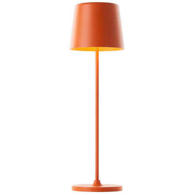 Brilliant Außen-Tischleuchte Kaami, Dimmfunktion, Warmweiß, Kaami LED Außentischleuchte 37cm orange matt Metall/Holz orange 2 W LE