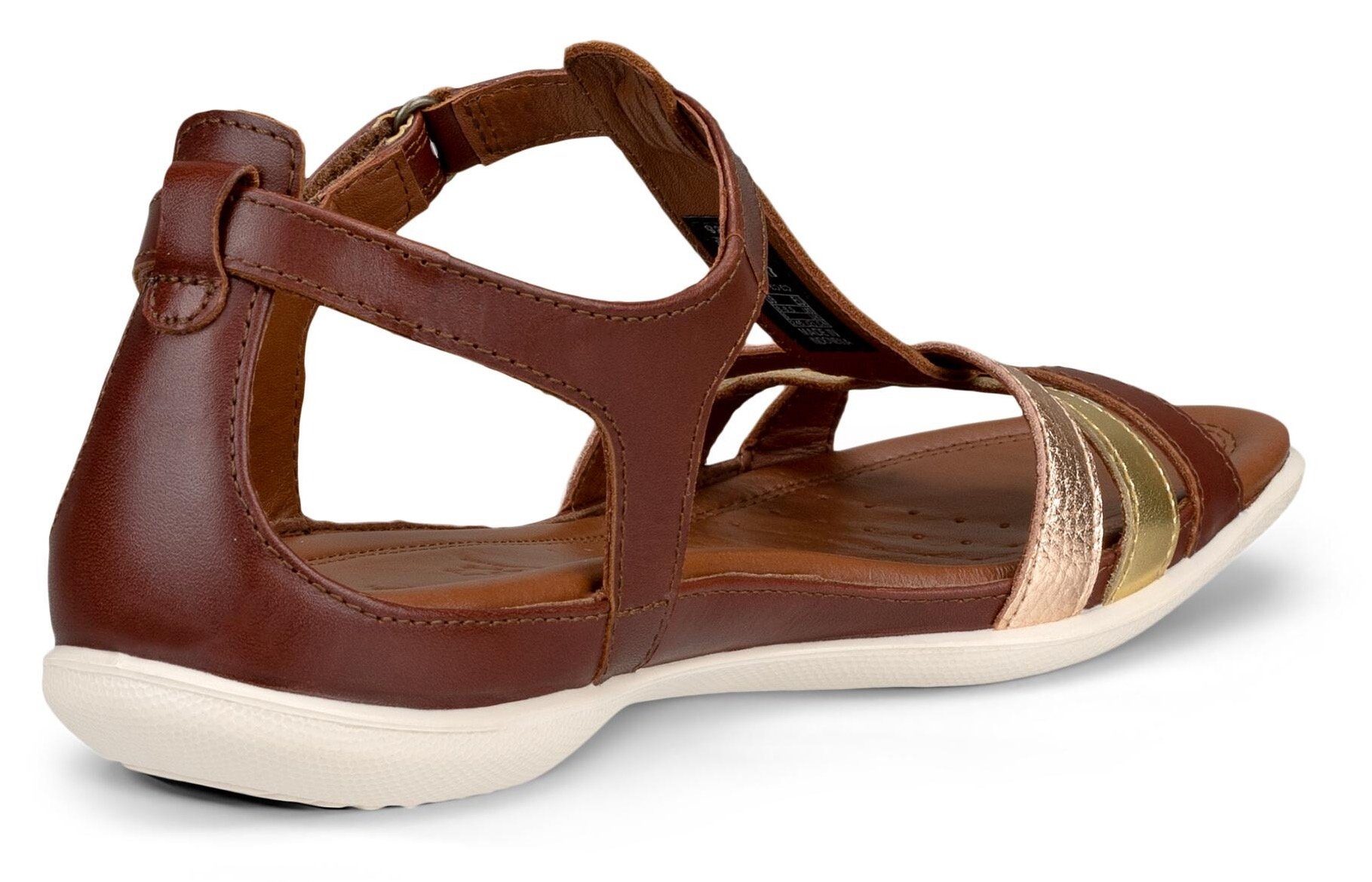 Ecco FLASH Riemchensandale, Sommerschuh, Sandalette, Klettschuh, im Metalli günstig online kaufen