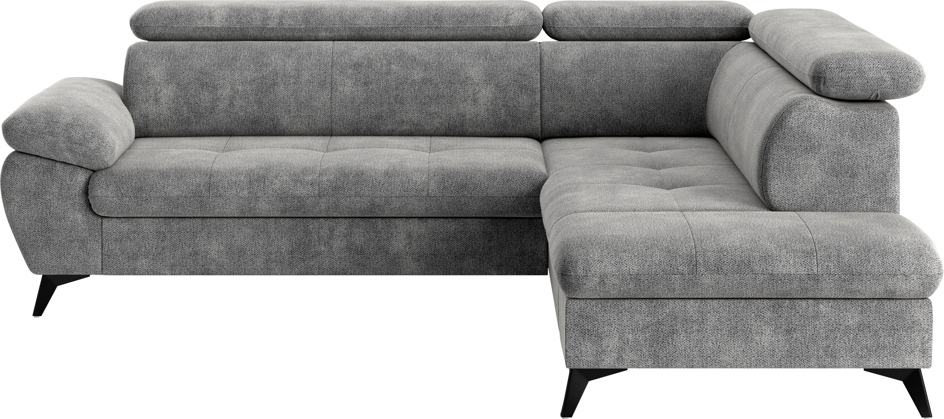 COTTA Ecksofa Hudson L-Form, mit Kopfteilverstellung, günstig online kaufen