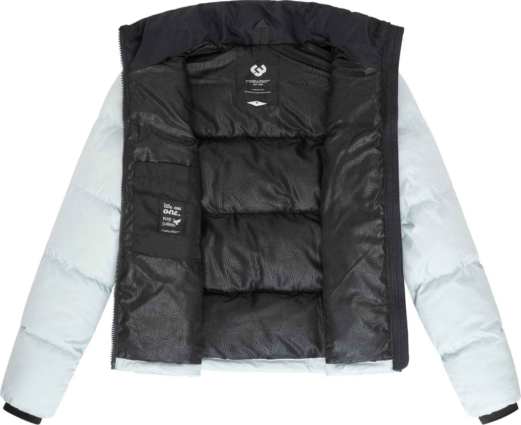 Ragwear Steppjacke Serah stylische Damen Winterjacke im Colourblocking-Design
