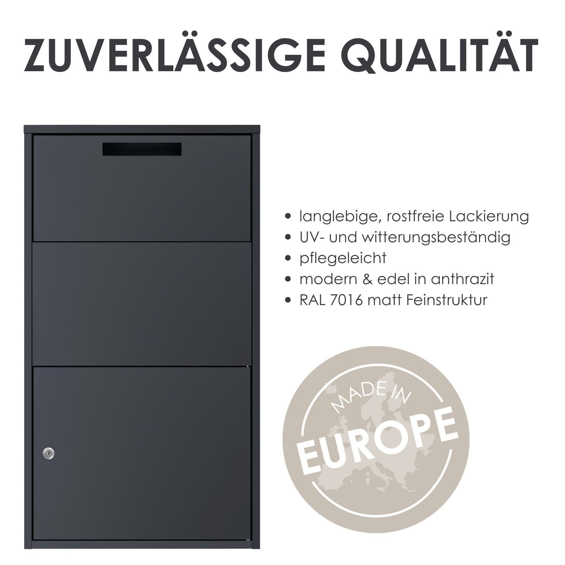 MOCAVI Paketbox Paketbriefkasten PBox 56 anthrazit