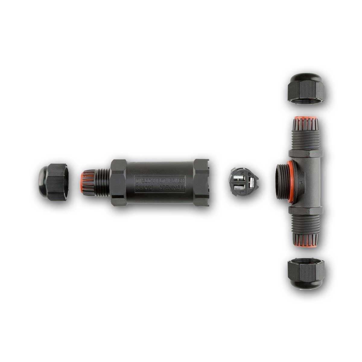 Goobay Kabelverbinder-Sortiment Kabelmuffe wasserdicht IP68 230V T-Verbinder 3-pol