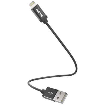 Hama Ladekabel, USB-A - Lightning, 0.2 m, Nylon USB-Kabel