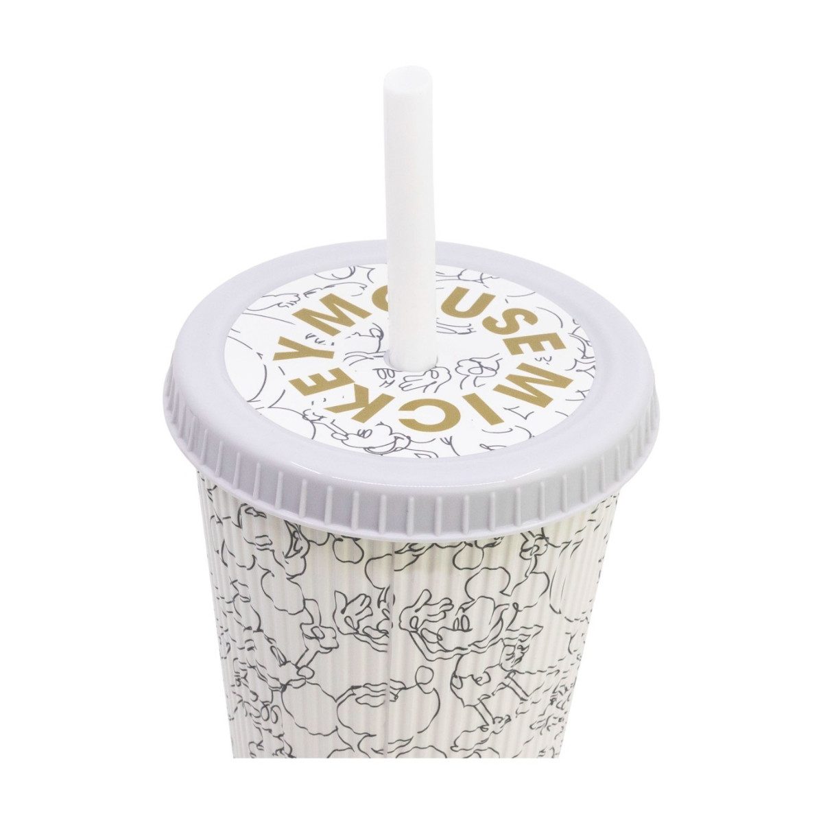 Disney Mickey Mouse Mehrwegbecher 790 ml mit strukturierter Oberfläche und Deckel für unterwegs