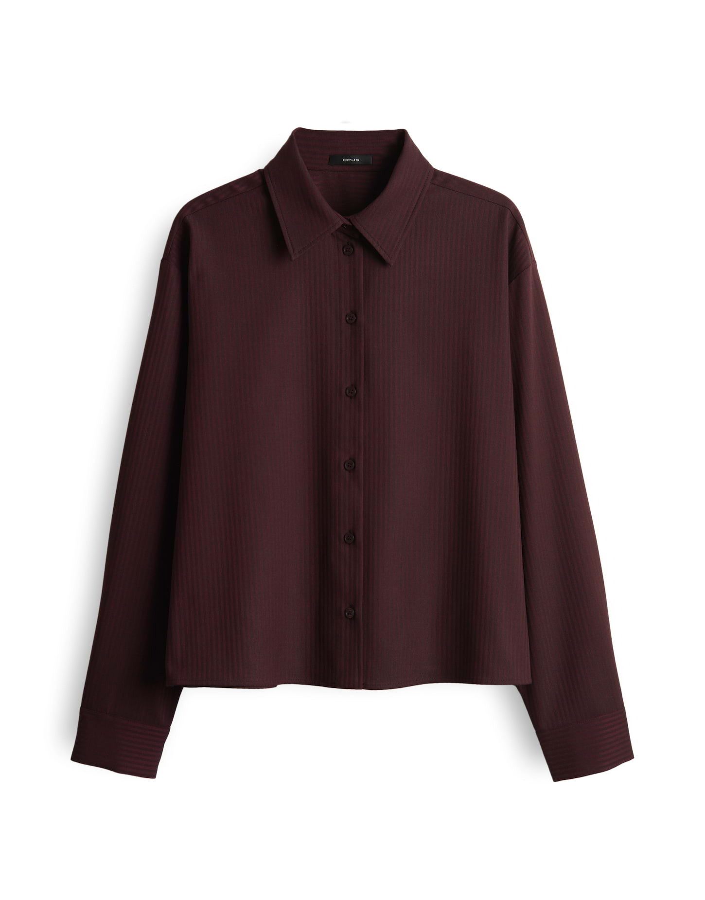 OPUS Hemdbluse FOSTALGIA mit gewebten Streifen überschnittene Schulter mit günstig online kaufen