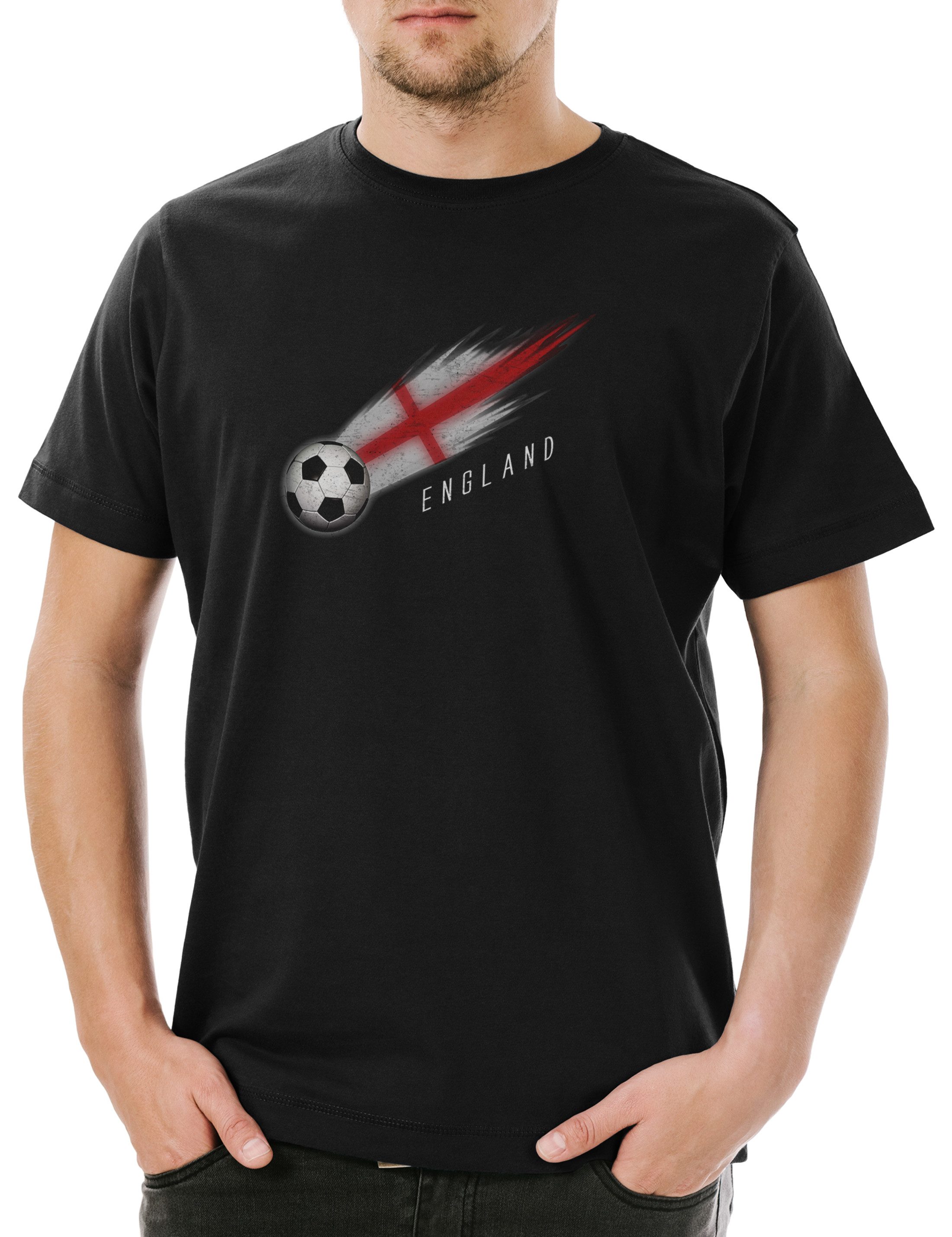 Urban Backwoods Print-Shirt England Football Comet I Herren T-Shirt Englisch Fußball Socer (1-tlg) Fussball Uk United Kingdom