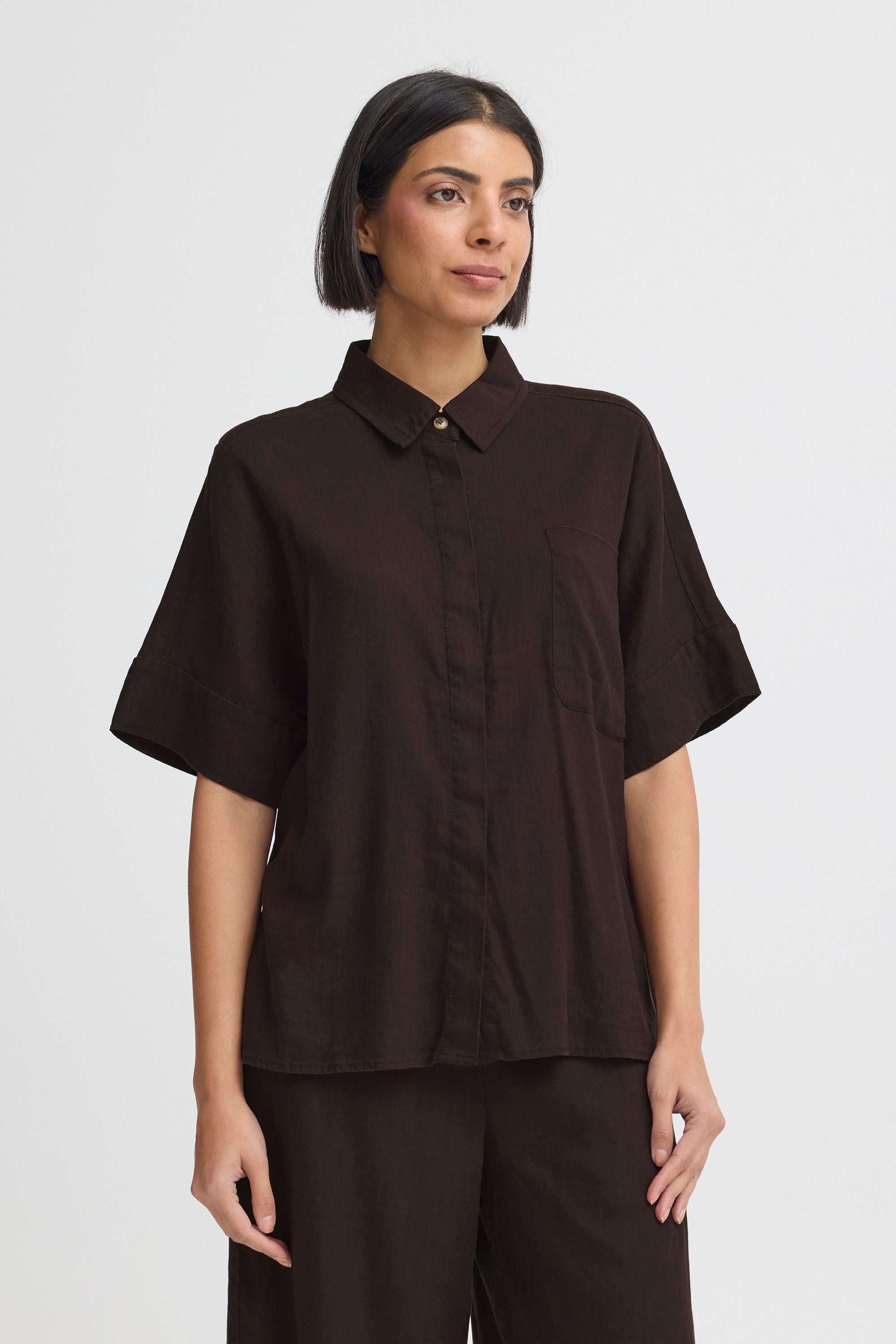 Pulz Jeans Langarmhemd Halblange Ärmel PZLUCA