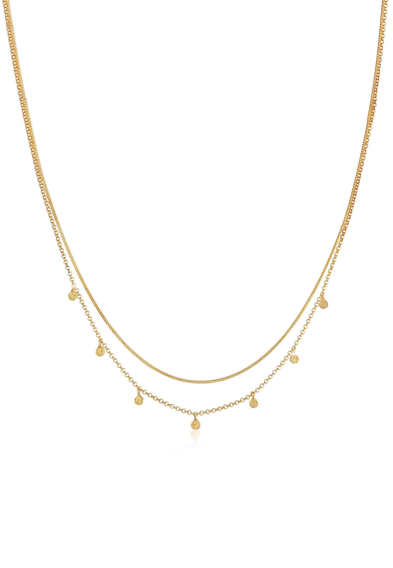 Elli Gliederkette Layer Basic Mini Disc Plättchen 925 Silber günstig online kaufen