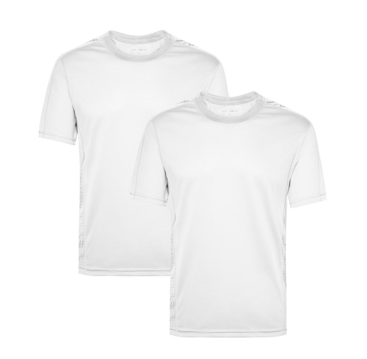 James & Nicholson Laufshirt Doppelpack Herren Kurzarm Laufshirt Running T-Shirt JN472 (Doppelpack, 2er-Pack) Atmungsaktiv und Feuchtigkeitsregulierend white/white
