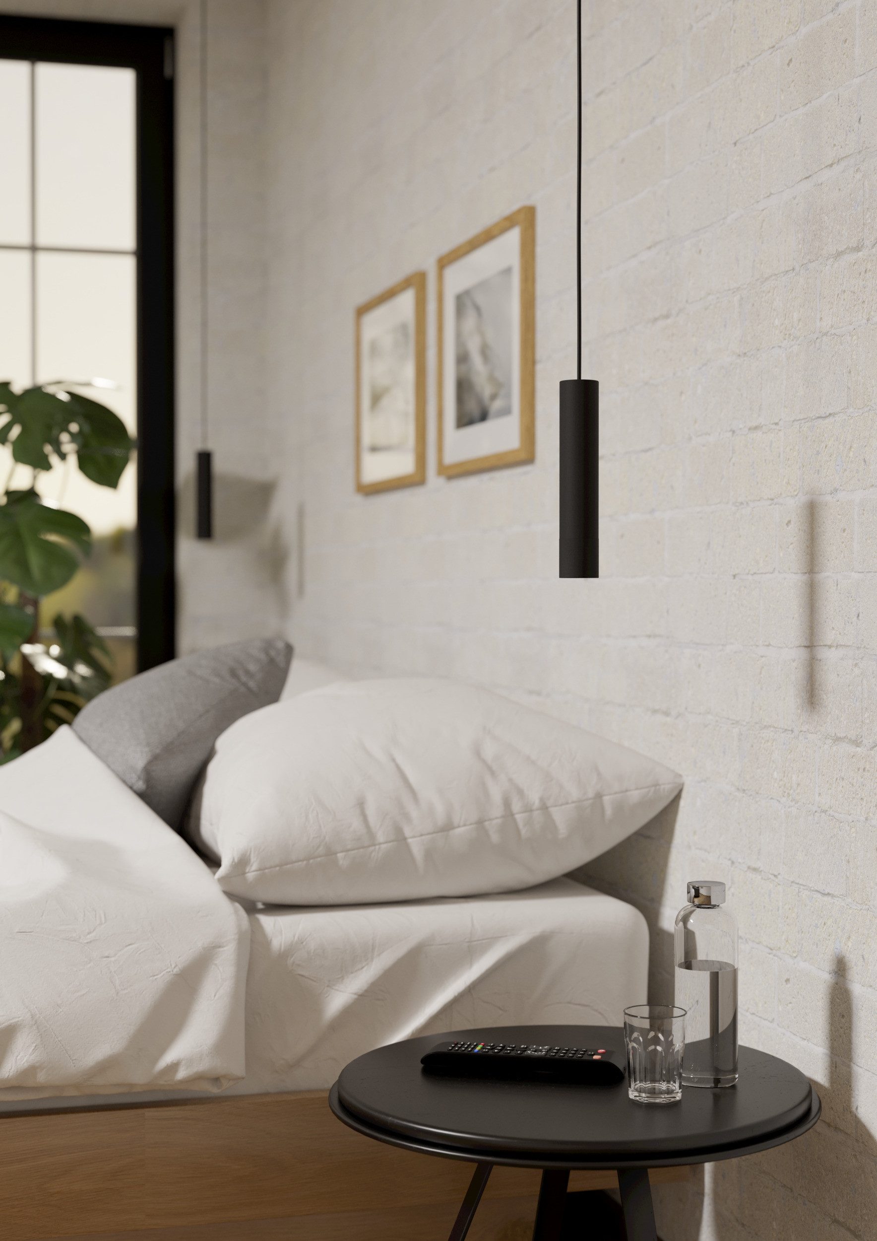 EGLO Hängeleuchte ALMUDAINA Pendellampe - Stahl - LED - 1X5W - IP20, LED fest integriert, Warmweiß, Hängelampe, Deckenlampe, Wohnzimmer, Esszimmer, H110 x Ø4 cm