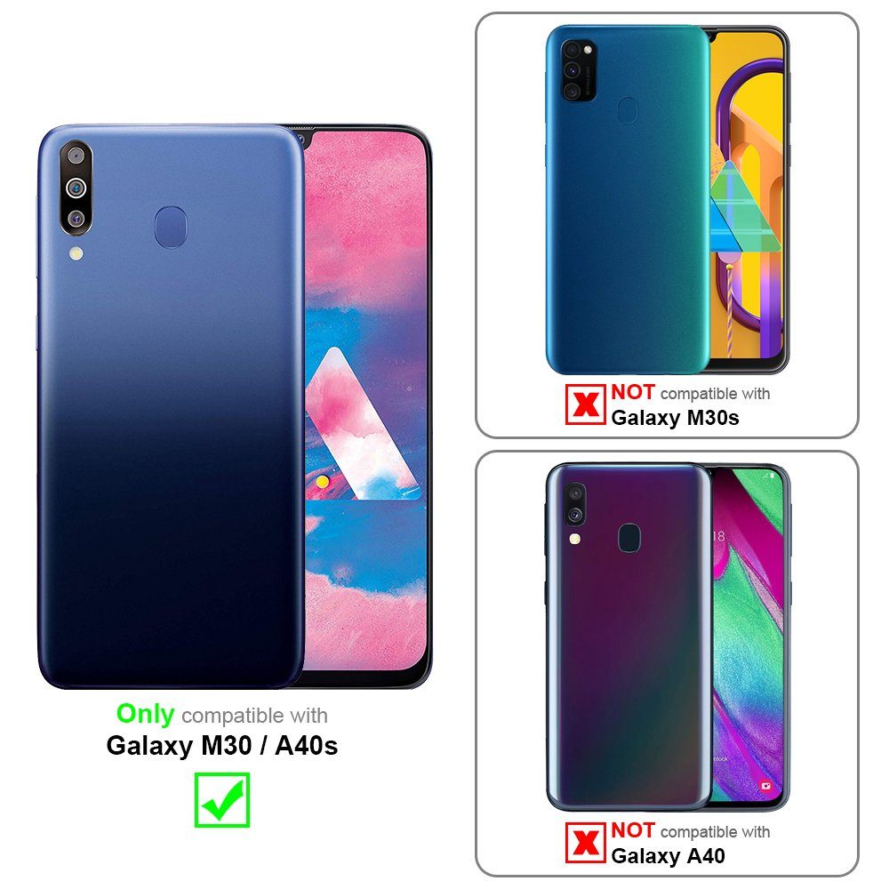 Cadorabo Handyhülle für Samsung Galaxy M30 / A40s Hülle Samsung Galaxy M30 / A40s, Flexible Hülle TPU Silikon Schutzhülle Back Cover Case