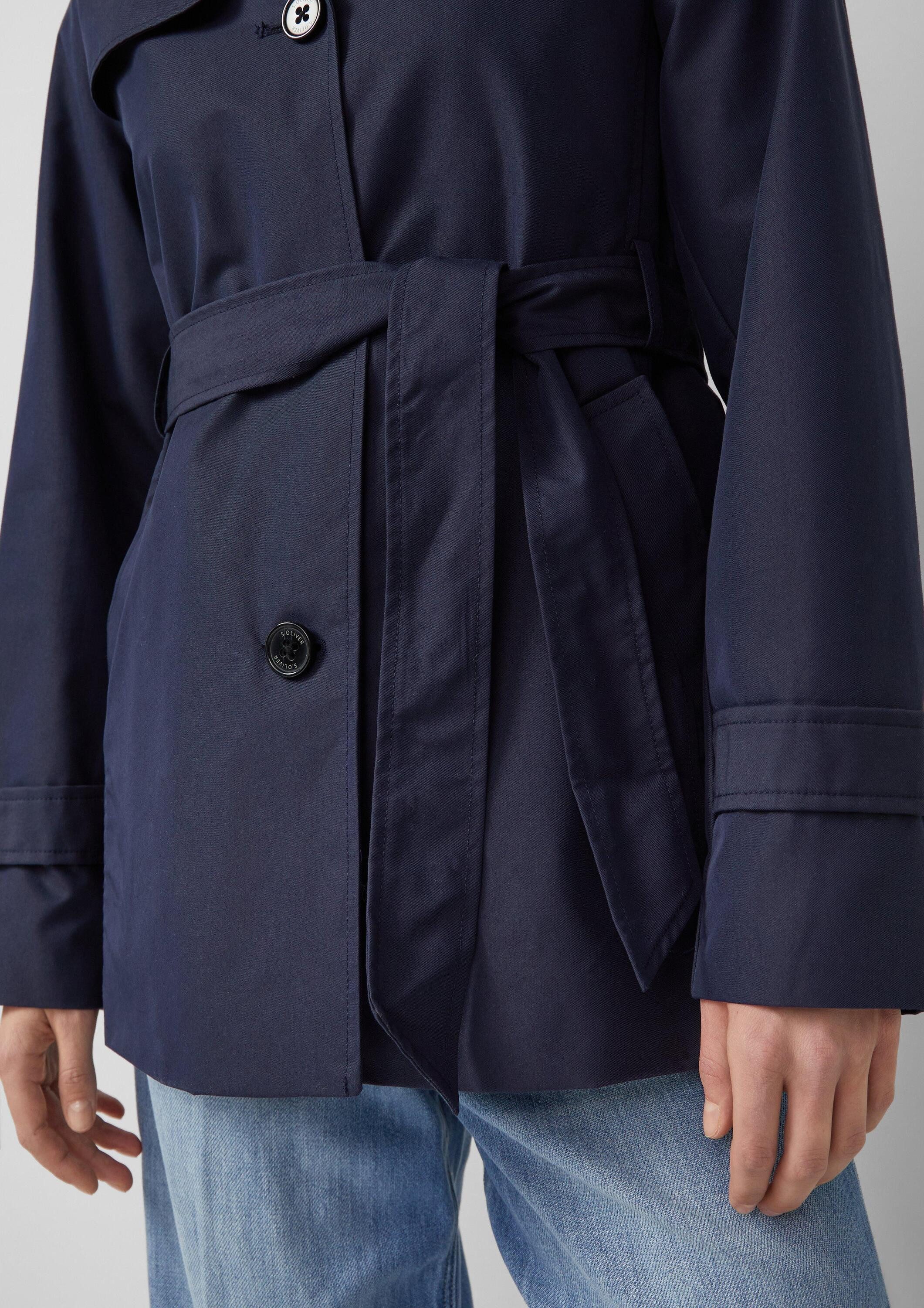 s.Oliver Trenchcoat Outdoor-Jacke Wasserabweisender Trenchcoat im Slim Fit – Bild 4 von 5