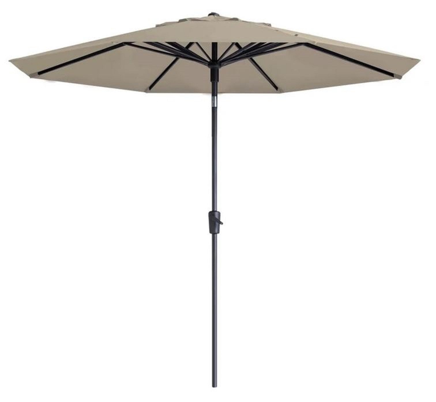 Madison Sonnenschirm 300 cm Paros Luxe 3 m natur / ecru auto tilt Kurbelschirm, mit Abknickautomatik über die Kurbel