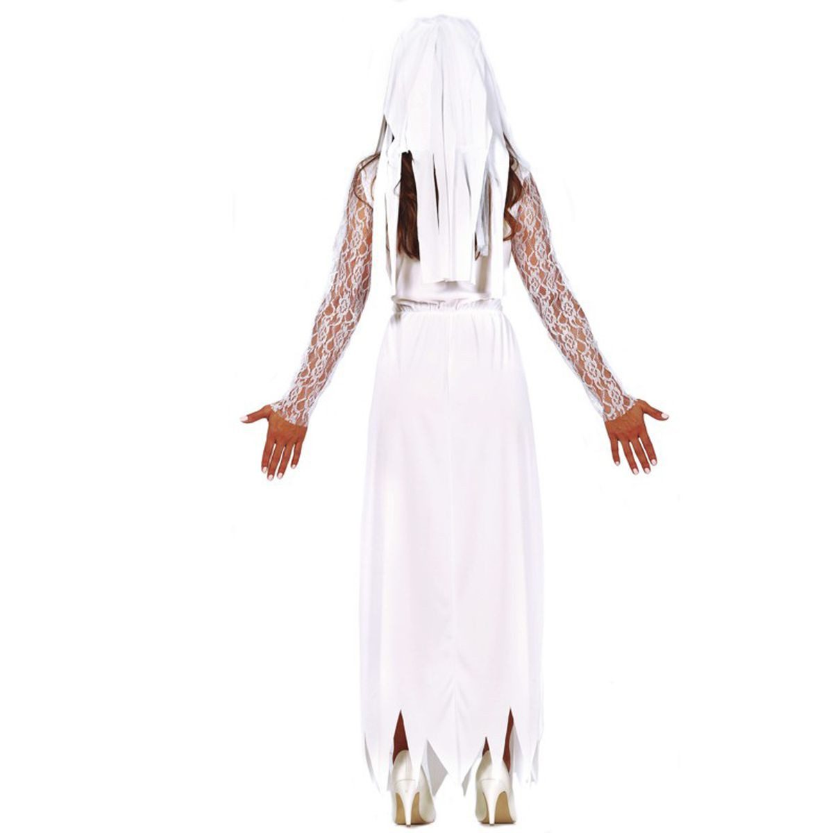 Fiestas Guirca Zombie-Kostüm Blutiges Brautkleid Für Teenager und Damen Halloween Verkleidung