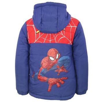 MARVEL Winterjacke Marvel Spiderman Kinder Jungen Winterjacke Jacke mit Kapuze Gr. 98 bis 140