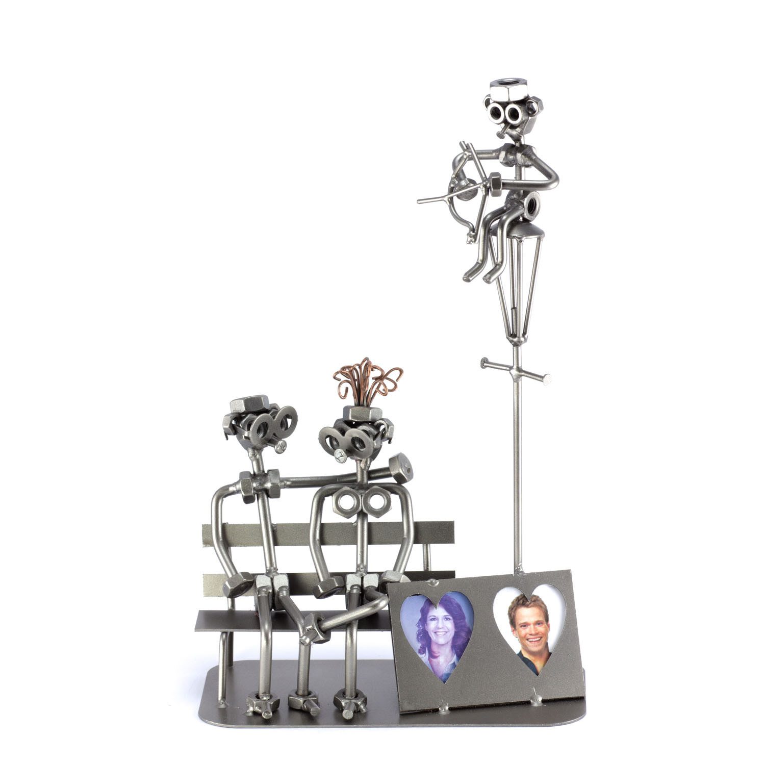 Steelman24 Dekofigur Liebespaar mit Bilderrahmen