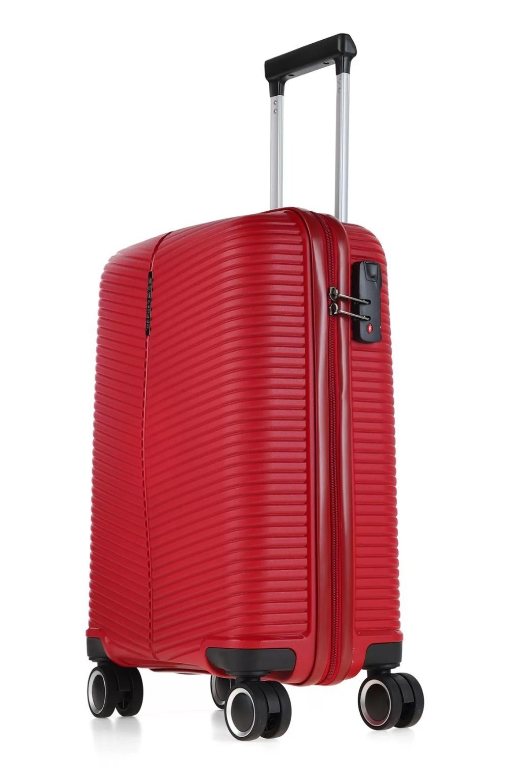 CCS Kofferset, (3 - teilig, Koffer großen Koffer) Handgepäck Rot + mittleren 