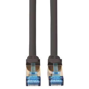 Hama CAT6 Netzwerkkabel PiMF 10m geschirmt Grau LAN-Kabel, RJ45, Kein (1000 cm), Patch-Kabel Cat 6 Gigabit Ethernet