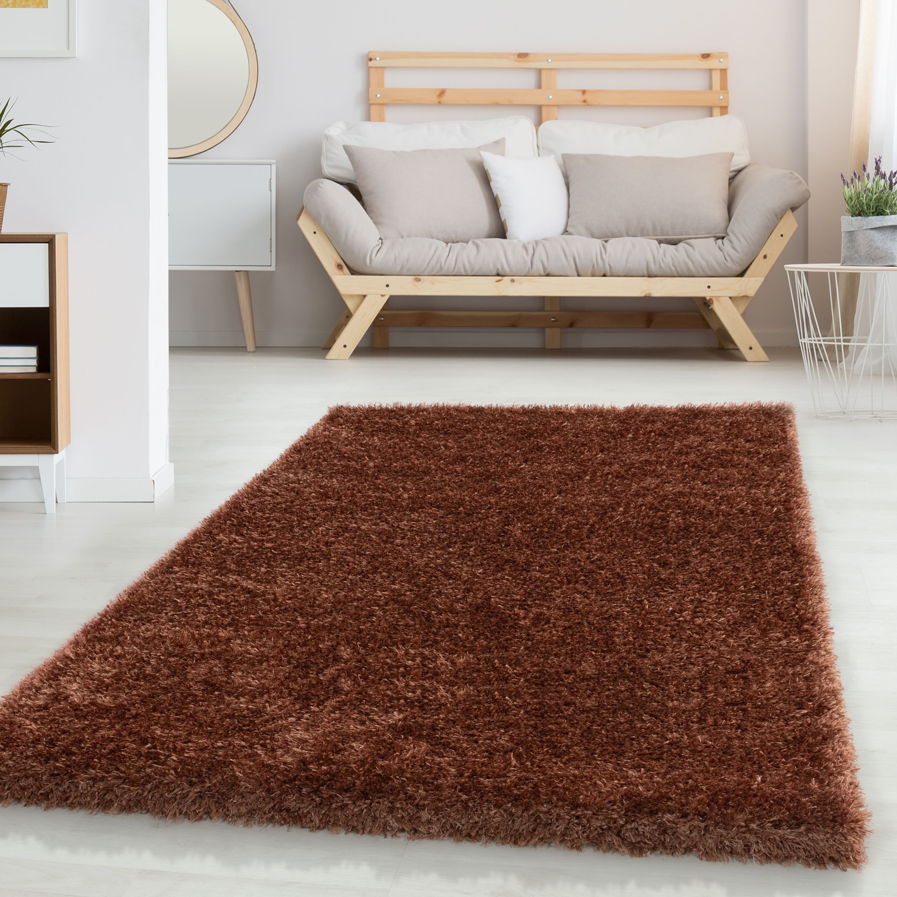Carpettex Hochflor-Teppich Unicolor - Einfarbig, Rechteckig, günstig online kaufen