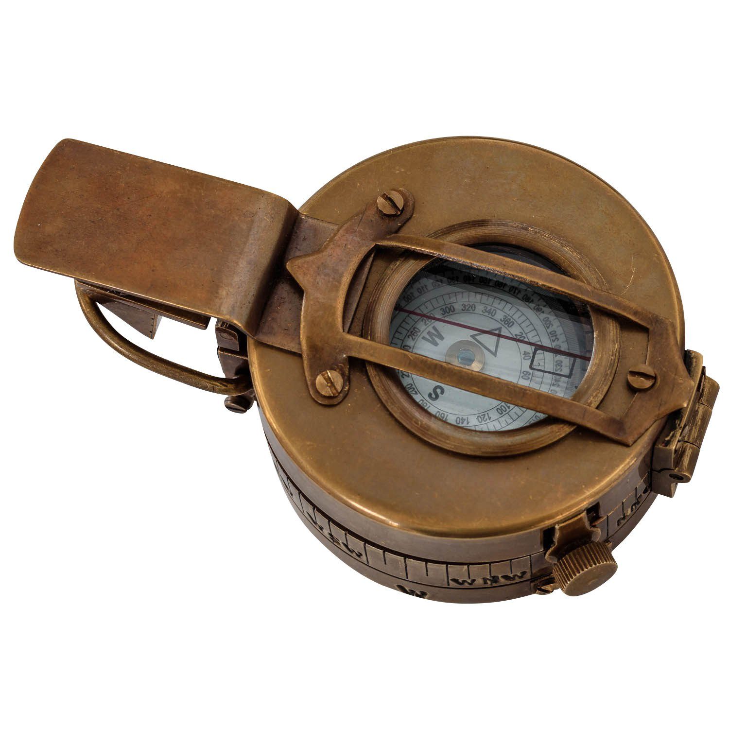 Kompass 11c Antik-Stil Messing Glas Navigation Aubaho - Kompass Schiff Replik Maritim